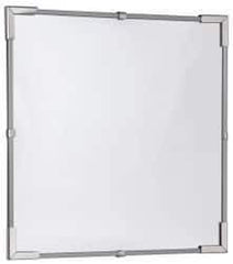 PRO-SAFE - Indoor Rectangular Flat Safety, Traffic & Inspection Mirrors - Acrylic Lens, Hardboard Backing, 12" High - Eagle Tool & Supply