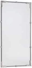 PRO-SAFE - Indoor Rectangular Flat Safety, Traffic & Inspection Mirrors - Acrylic Lens, Hardboard Backing, 24" High - Eagle Tool & Supply