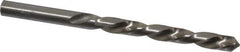 Made in USA - 19/64" 118° High Speed Steel Jobber Drill - Bright Finish, Left Hand Cut, Spiral Flute, Straight Shank, 4-3/8" OAL, Standard Point - Eagle Tool & Supply
