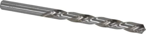 Made in USA - 5/16" 118° High Speed Steel Jobber Drill - Bright Finish, Left Hand Cut, Spiral Flute, Straight Shank, 4-1/2" OAL, Standard Point - Eagle Tool & Supply