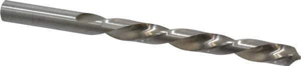 Made in USA - 11/32" 118° High Speed Steel Jobber Drill - Bright Finish, Left Hand Cut, Spiral Flute, Straight Shank, 4-3/4" OAL, Standard Point - Eagle Tool & Supply