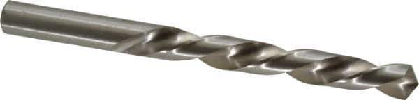 Made in USA - 1/2" 118° High Speed Steel Jobber Drill - Bright Finish, Left Hand Cut, Spiral Flute, Straight Shank, 6" OAL, Standard Point - Eagle Tool & Supply