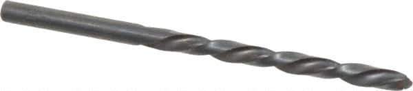 Made in USA - #4 118° High Speed Steel Jobber Drill - Bright Finish, Left Hand Cut, Spiral Flute, Straight Shank, 3-3/4" OAL, Standard Point - Eagle Tool & Supply