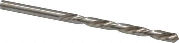 Made in USA - #12 118° High Speed Steel Jobber Drill - Bright Finish, Left Hand Cut, Spiral Flute, Straight Shank, 3-1/2" OAL, Standard Point - Eagle Tool & Supply