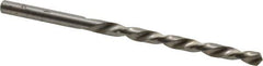 Made in USA - #18 118° High Speed Steel Jobber Drill - Bright Finish, Left Hand Cut, Spiral Flute, Straight Shank, 3-1/4" OAL, Standard Point - Eagle Tool & Supply