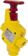 Parker - 1/2" NPT Safety Lockout Valve - 3-Way, 2 Position, Handle, 9.5 CV Rate, 250 Max psi & 160°F Max Temp - Eagle Tool & Supply