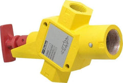 Parker - 1" NPT Safety Lockout Valve - 3-Way, 2 Position, Handle, 9.5 CV Rate, 250 Max psi & 160°F Max Temp - Eagle Tool & Supply