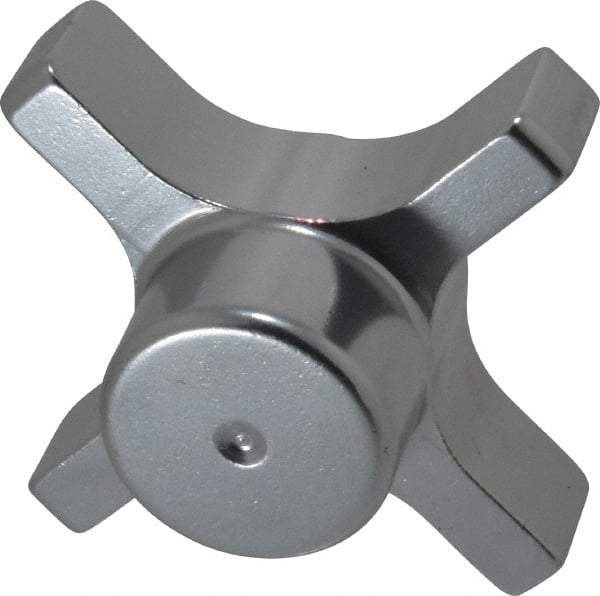 Gibraltar - 63.5mm Head Diam, 4 Point Lobed Knob - Aluminum - Eagle Tool & Supply