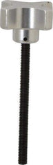 Gibraltar - 38.1mm Head Diam, 4 Point Lobed Knob - M6x1 Stem, Aluminum - Eagle Tool & Supply