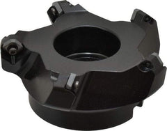 Kennametal - 100.08mm Cut Diam, 1-1/4" Arbor Hole, 6.6mm Max Depth of Cut, 45° Indexable Chamfer & Angle Face Mill - 5 Inserts, SEKT 1404... Insert, Right Hand Cut, 5 Flutes, Series KSSM - Eagle Tool & Supply