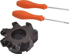 Kennametal - 100.08mm Cut Diam, 1-1/4" Arbor Hole, 6.6mm Max Depth of Cut, 45° Indexable Chamfer & Angle Face Mill - 7 Inserts, SEKT 1404... Insert, Right Hand Cut, 7 Flutes, Series KSSM - Eagle Tool & Supply