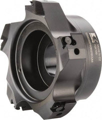 Kennametal - 5 Inserts, 5" Cut Diam, 1-1/2" Arbor Diam, 0.394" Max Depth of Cut, Indexable Square-Shoulder Face Mill - 0/90° Lead Angle, 60.45mm High, BGHX 15L5... Insert Compatibility, Series Fix-Perfect - Eagle Tool & Supply