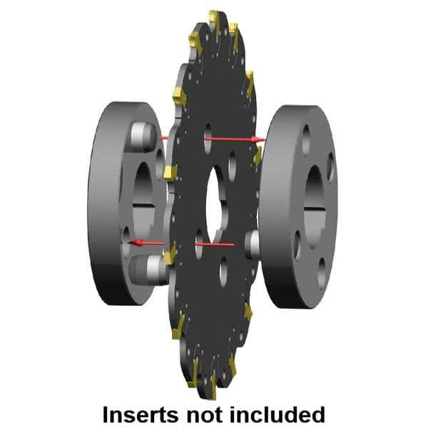 Kennametal - Arbor Hole Connection, 1/16" Cutting Width, 1.378" Depth of Cut, 125mm Cutter Diam, 1.2598" Hole Diam, 11 Tooth Indexable Slotting Cutter - KVNS Toolholder, 3.900 Insert - Eagle Tool & Supply