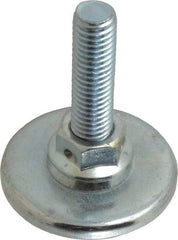 Tech Products - 1/2-13 Bolt Thread, Studded Pivotal Stud Mount Leveling Pad & Mount - 75 Max Lb Capacity, 2-1/8" Base Diam, 1-3/4" Thread Length - Eagle Tool & Supply