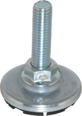 Tech Products - 1/2-13 Bolt Thread, Studded Pivotal Stud Mount Leveling Pad & Mount - 300 Max Lb Capacity, 2-1/8" Base Diam, 1-3/4" Thread Length - Eagle Tool & Supply