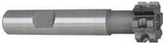 Whitney Tool Co. - 5/16" Radius, 5/8" Circle Diam, 1-3/4" Cutter Diam, 1-1/8" Cutting Width, Shank Connection, Concave Radius Cutter - 3/4" Shank Diam, 4" OAL, Carbide-Tipped, Uncoated, Profile Ground, 6 Teeth, Weldon Flat - Eagle Tool & Supply