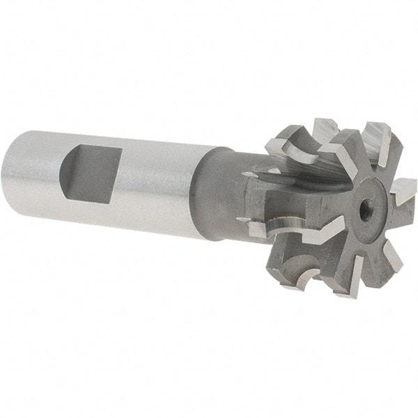 Whitney Tool Co. - 5/32" Radius, 5/16" Circle Diam, 1-5/16" Cutter Diam, 5/8" Cutting Width, Shank Connection, Concave Radius Cutter - 3/4" Shank Diam, 3-1/2" OAL, Carbide-Tipped, Uncoated, Profile Ground, 6 Teeth, Weldon Flat - Eagle Tool & Supply