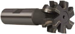 Whitney Tool Co. - 3/16" Radius, 3/8" Circle Diam, 1-3/8" Cutter Diam, 3/4" Cutting Width, Shank Connection, Concave Radius Cutter - 3/4" Shank Diam, 3-1/2" OAL, Carbide-Tipped, Uncoated, Profile Ground, 6 Teeth, Weldon Flat - Eagle Tool & Supply