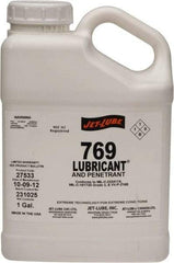 Jet-Lube - 1 Gal Bottle Thin Oily Film Penetrant/Lubricant - Clear Amber, Food Grade - Eagle Tool & Supply