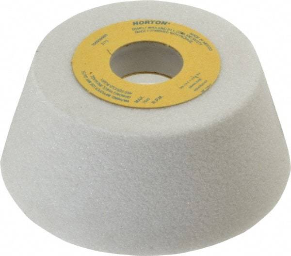 Norton - 3" Diam, 3/4" Hole Size, 1-1/4" Overall Thickness, 60 Grit, Type 11 Tool & Cutter Grinding Wheel - Medium Grade, Aluminum Oxide, J Hardness, Vitrified Bond, 7,640 RPM - Eagle Tool & Supply