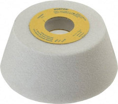 Norton - 3" Diam, 3/4" Hole Size, 1-1/4" Overall Thickness, 60 Grit, Type 11 Tool & Cutter Grinding Wheel - Medium Grade, Aluminum Oxide, J Hardness, Vitrified Bond, 7,640 RPM - Eagle Tool & Supply