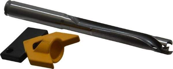 Kennametal - 10.5 to 10.99mm Diam, 5xD, 54.86mm Max Depth, 7/16" Shank Diam, 67.82mm Flute, 120.65mm OAL, Replaceable Tip Drill - KTIP04219HP Insert, K Seat Size, Series KenTIP - Eagle Tool & Supply