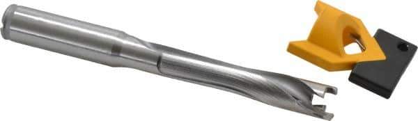Kennametal - 13 to 13.49mm Diam, 5xD, 67.56mm Max Depth, 9/16" Shank Diam, 82.3mm Flute, 133.35mm OAL, Replaceable Tip Drill - KTIP05156HP Insert, P Seat Size, Series KenTIP - Eagle Tool & Supply