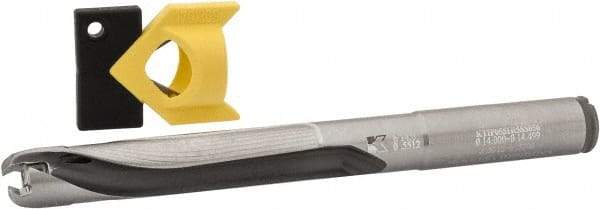 Kennametal - 14 to 14.49mm Diam, 5xD, 72.39mm Max Depth, 9/16" Shank Diam, 88.9mm Flute, 146.05mm OAL, Replaceable Tip Drill - KTIP05625HP Insert, R Seat Size, Series KenTIP - Eagle Tool & Supply