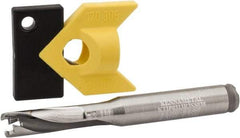 Kennametal - 7.94 to 8.49mm Diam, 3xD, 25.4mm Max Depth, 3/8" Shank Diam, 32.77mm Flute, 79.38mm OAL, Replaceable Tip Drill - KTIP03125HP Insert, F Seat Size, Series KenTIP - Eagle Tool & Supply