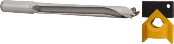 Kennametal - 13 to 13.49mm Diam, 8xD, 108mm Max Depth, 9/16" Shank Diam, 130.3mm Flute, 180.98mm OAL, Replaceable Tip Drill - KTIP05156HP Insert, P Seat Size, Series KenTIP - Eagle Tool & Supply