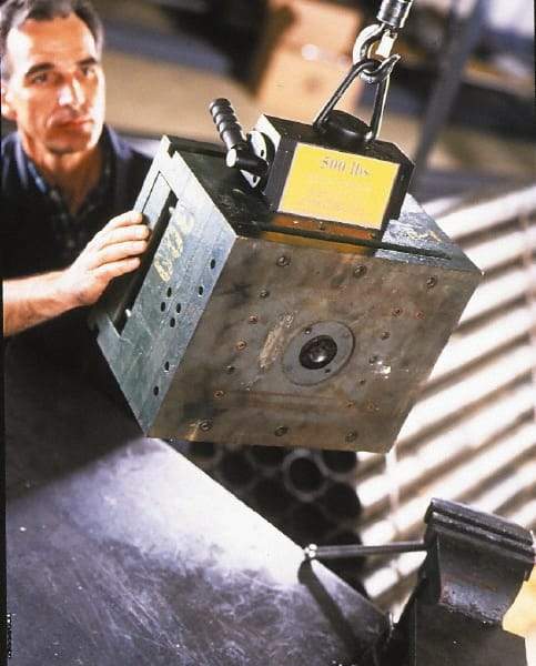 Mag-Mate - 1,200 Lb Load Capacity, Magnetic Lifter - 4-1/2" High x 10-1/2" Wide - Eagle Tool & Supply
