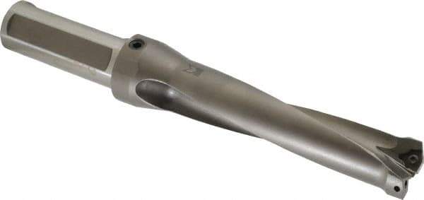 Kennametal - 5-1/4" Max Drill Depth, 4xD, 1.3126" Diam, Indexable Insert Drill - 2 Inserts, 1-1/4" Shank Diam, Straight Shank - Eagle Tool & Supply