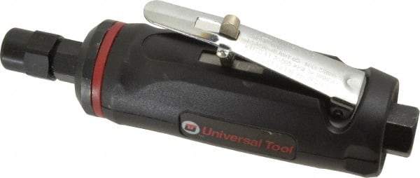 Universal Tool - 1/4" Collet, Straight Handle, Angle Air Die Grinder - 23,000 RPM, Rear Exhaust, 4 CFM, 0.66 hp, 90 psi, 1/4 NPT - Eagle Tool & Supply