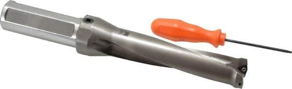 Kennametal - 127mm Max Drill Depth, 4xD, 31.75mm Diam, Indexable Insert Drill - 2 Inserts, 1-1/4" Shank Diam, Straight Shank - Eagle Tool & Supply