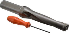 Kennametal - 4-3/4" Max Drill Depth, 4xD, 1.1874" Diam, Indexable Insert Drill - 2 Inserts, 1-1/4" Shank Diam, Straight Shank - Eagle Tool & Supply