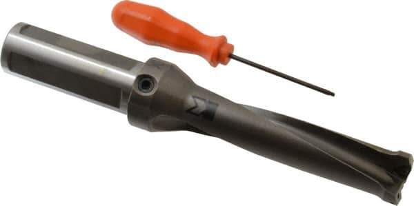 Kennametal - 4.63" Max Drill Depth, 4xD, 1.1563" Diam, Indexable Insert Drill - 2 Inserts, 1-1/4" Shank Diam, Straight Shank - Eagle Tool & Supply