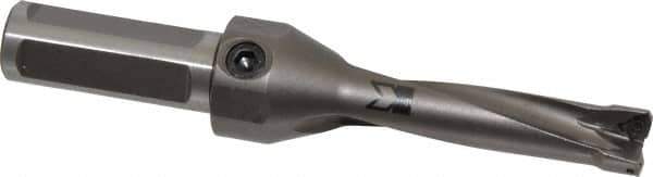 Kennametal - 63.5mm Max Drill Depth, 4xD, 5/8" Diam, Indexable Insert Drill - 2 Inserts, 3/4" Shank Diam, Straight Shank - Eagle Tool & Supply
