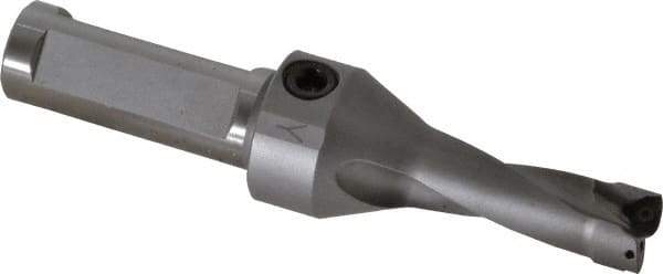 Kennametal - 1.6" Max Drill Depth, 2.5xD, 15.9mm Diam, Indexable Insert Drill - 2 Inserts, 3/4" Shank Diam, Straight Shank - Eagle Tool & Supply
