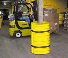 Eagle - 24" Wide x 24" Deep x 42" High, High Density Polyethylene Column Protector - Fits 6" Columns, Yellow - Eagle Tool & Supply