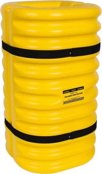 Eagle - 24" Wide x 24" Deep x 42" High, High Density Polyethylene Column Protector - Fits 12" Columns, Yellow - Eagle Tool & Supply