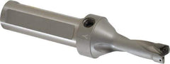 Kennametal - 1.6" Max Drill Depth, 2.5xD, 15.9mm Diam, Indexable Insert Drill - 2 Inserts, 1" Shank Diam, Straight Shank - Eagle Tool & Supply