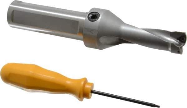 Kennametal - 1-7/8" Max Drill Depth, 2.5xD, 19.1mm Diam, Indexable Insert Drill - 2 Inserts, 1" Shank Diam, Straight Shank - Eagle Tool & Supply
