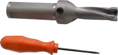 Kennametal - 2-1/32" Max Drill Depth, 2.5xD, 20.6mm Diam, Indexable Insert Drill - 2 Inserts, 1" Shank Diam, Straight Shank - Eagle Tool & Supply