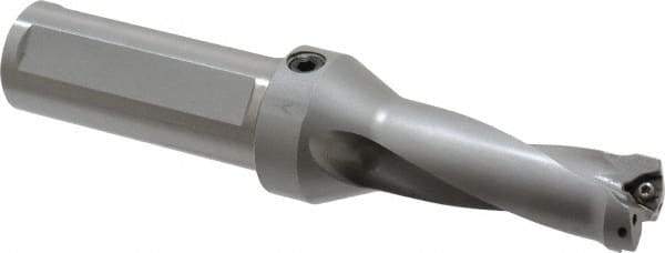 Kennametal - 2.65" Max Drill Depth, 2.5xD, 27mm Diam, Indexable Insert Drill - 2 Inserts, 1-1/4" Shank Diam, Straight Shank - Eagle Tool & Supply
