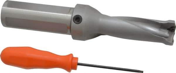 Kennametal - 2.85" Max Drill Depth, 2.5xD, 28.6mm Diam, Indexable Insert Drill - 2 Inserts, 1-1/4" Shank Diam, Straight Shank - Eagle Tool & Supply