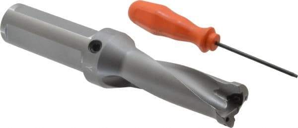 Kennametal - 76.2mm Max Drill Depth, 2.5xD, 30.2mm Diam, Indexable Insert Drill - 2 Inserts, 1-1/4" Shank Diam, Straight Shank - Eagle Tool & Supply