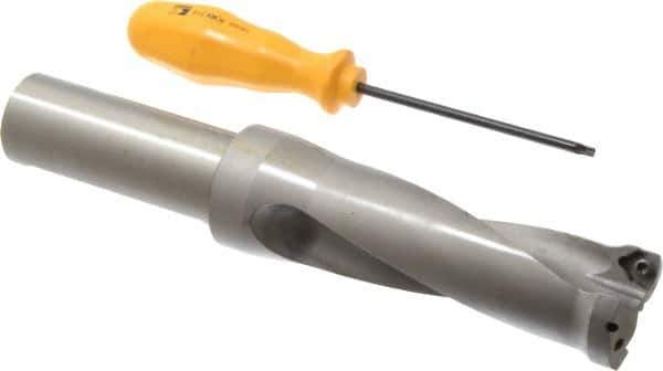 Kennametal - 3-3/4" Max Drill Depth, 2.5xD, 38.1mm Diam, Indexable Insert Drill - 2 Inserts, 1-1/4" Shank Diam, Straight Shank - Eagle Tool & Supply