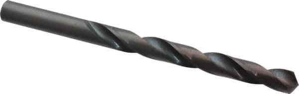 Interstate - 8.9mm 118° High Speed Steel Jobber Drill - Oxide Finish, Right Hand Cut, Spiral Flute, Straight Shank, 4-7/8" OAL, Standard Point - Eagle Tool & Supply