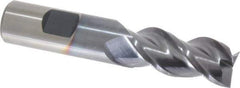 Cleveland - 3/4", 1-5/8" LOC, 3/4" Shank Diam, 3-3/4" OAL, 3 Flute, Powdered Metal Square End Mill - Single End, TiCN Finish, Spiral Flute, 42° Helix, Centercutting, Right Hand Cut, Right Hand Flute, Series PM-539R - Eagle Tool & Supply