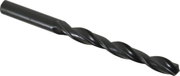 Interstate - 10mm 118° High Speed Steel Jobber Drill - Oxide Finish, Right Hand Cut, Spiral Flute, Straight Shank, 5-1/8" OAL, Standard Point - Eagle Tool & Supply